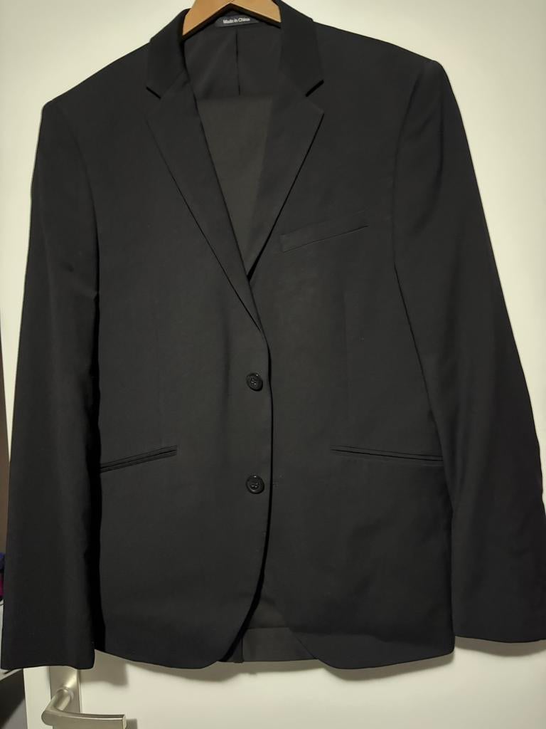 Heren pak maat S - Broek en jas, Kleding | Heren, Kostuums en Colberts, Ophalen of Verzenden, Gedragen, Maat 46 (S) of kleiner