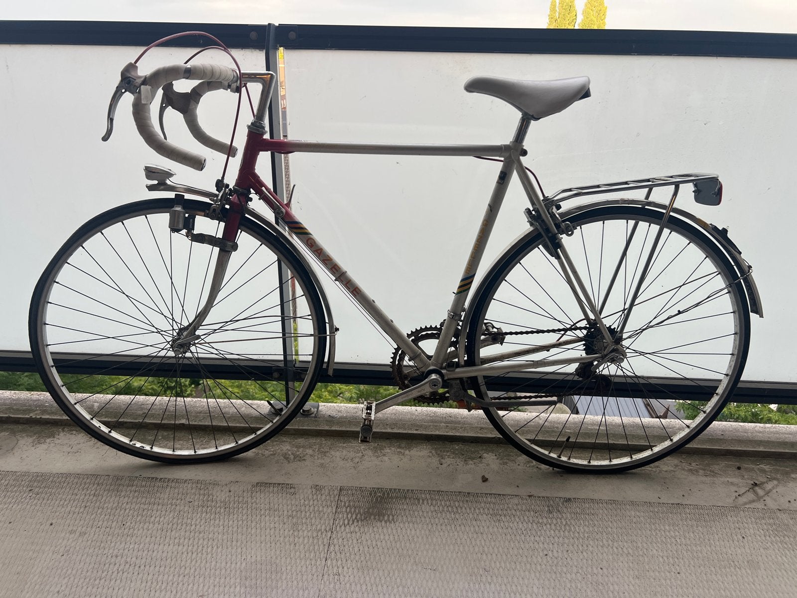 Vintage Gazelle racefiets - Opknapper, Ophalen, 28 inch, Gebruikt, Velgrem
