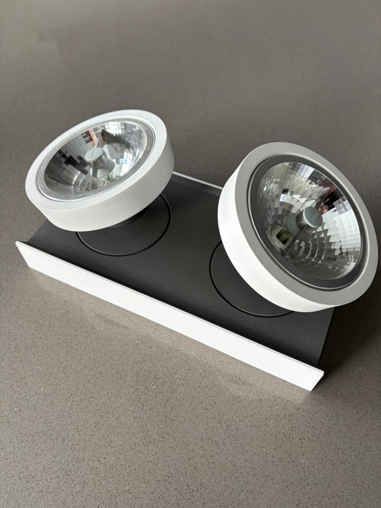 Philips Lirio halogeen plafondlamp wit., Ophalen of Verzenden, Zo goed als nieuw, Metaal of Aluminium, Halogeen