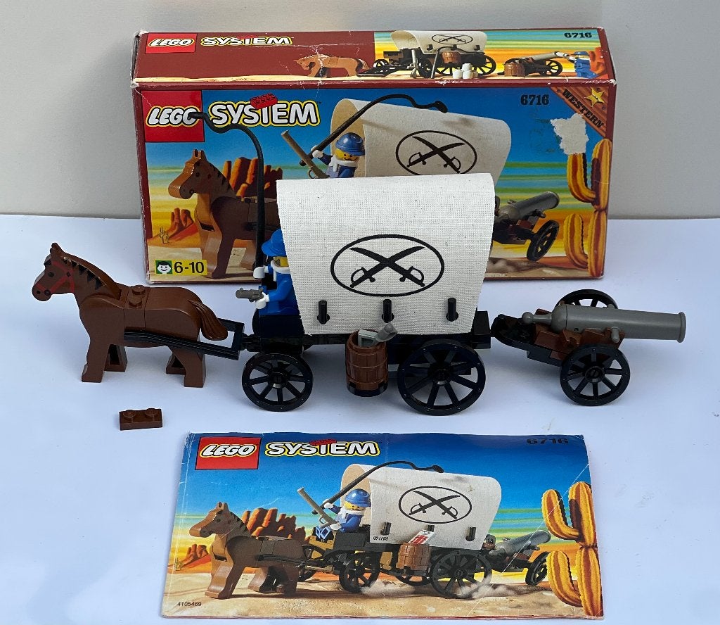 Lego 6716 Covered Wagon / Western / Cowboys, Overige thema's, Lego, Inclusief accessoires, Ophalen of Verzenden