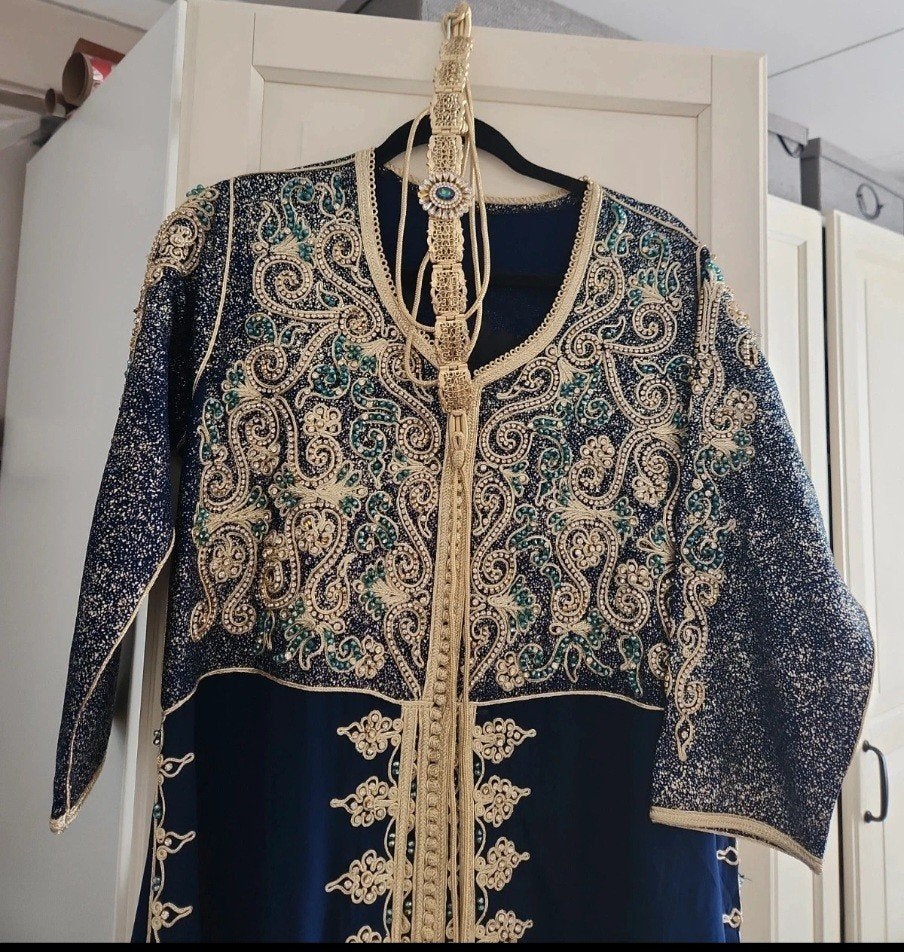 marokaanse takshita, Maat 38/40 (M), Overige typen, Blauw, Ophalen of Verzenden