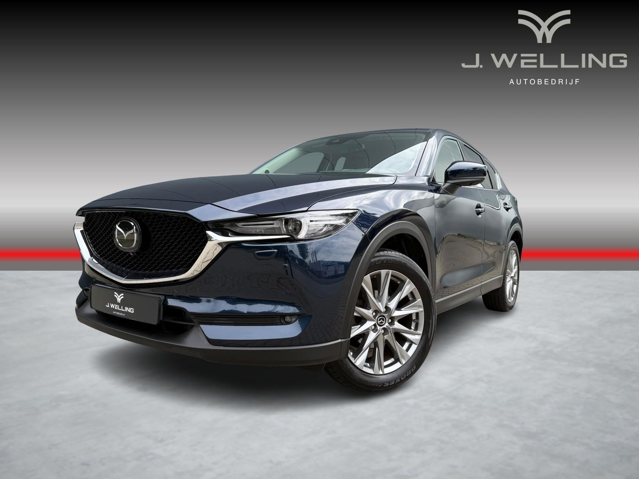 Mazda CX-5 2.5 SkyActiv-G 194 Luxury memory tr.hk 360 cam, Gebruikt, 4 cilinders, Blauw, 1498 kg
