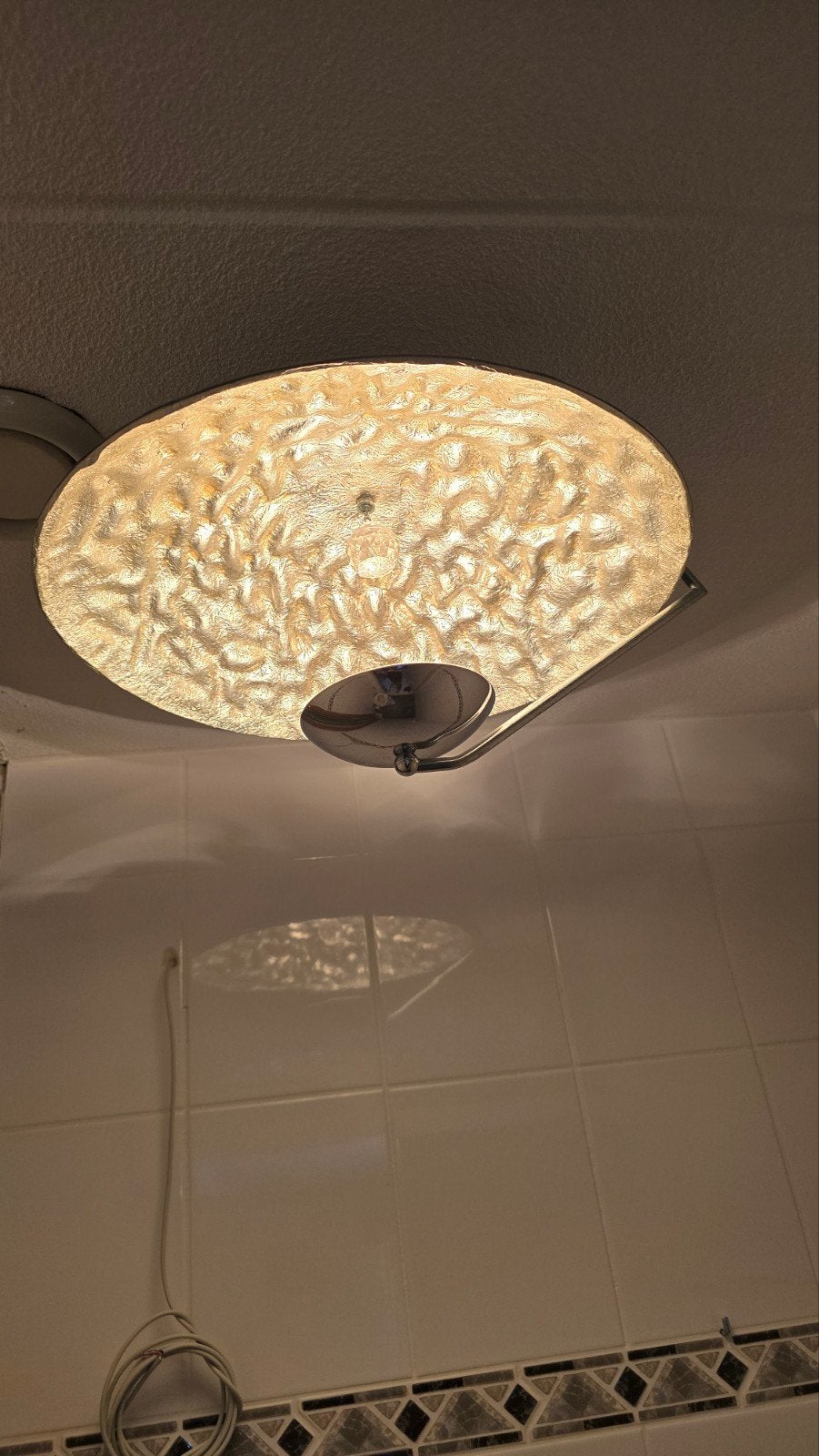 Design lamp met kristal en bladzilver, Ophalen of Verzenden