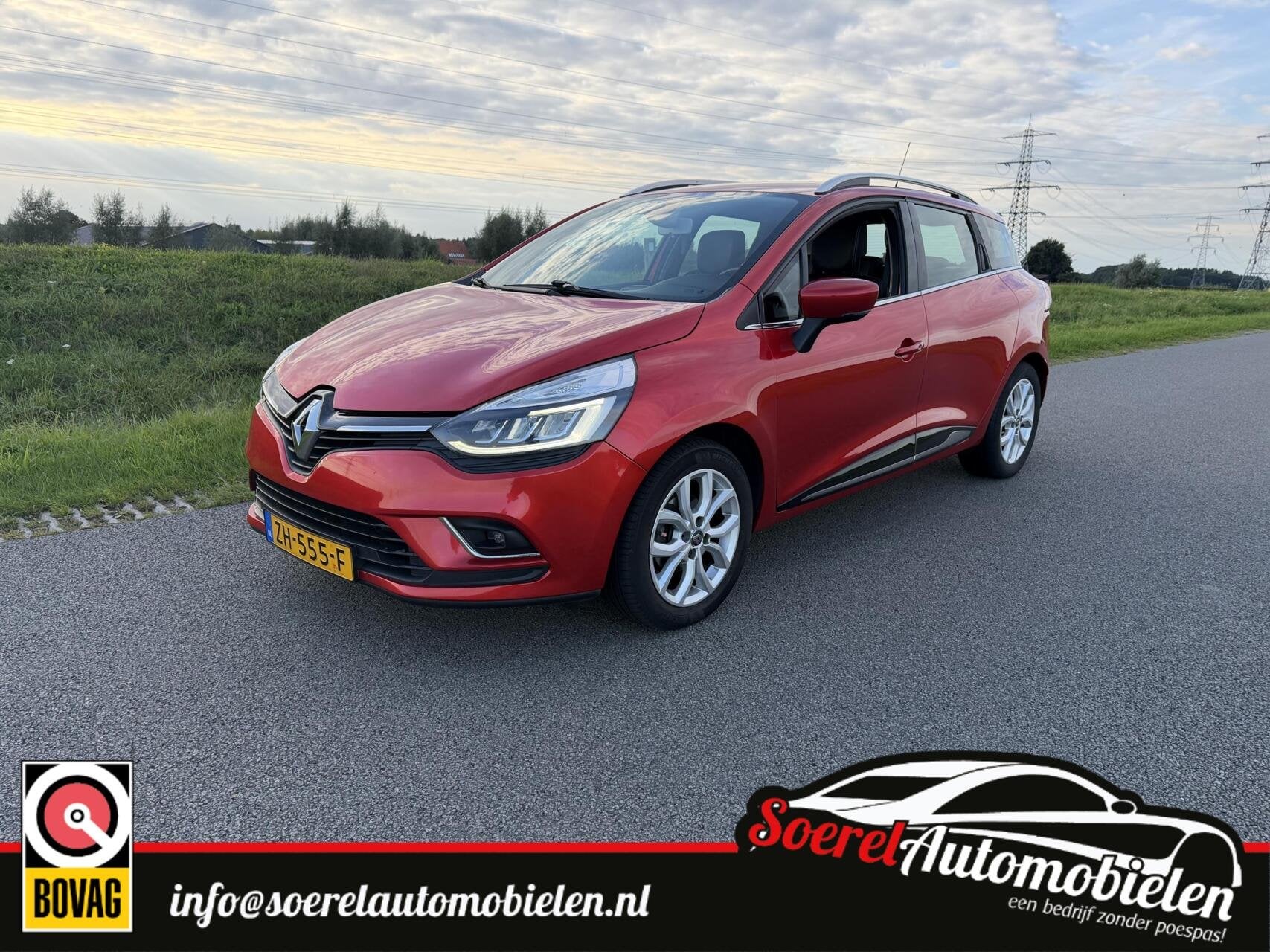 Renault Clio Estate 0.9 TCe Intens half leer trekhaak cruise, Auto's, Voorwielaandrijving, 898 cc, Gebruikt, Euro 6