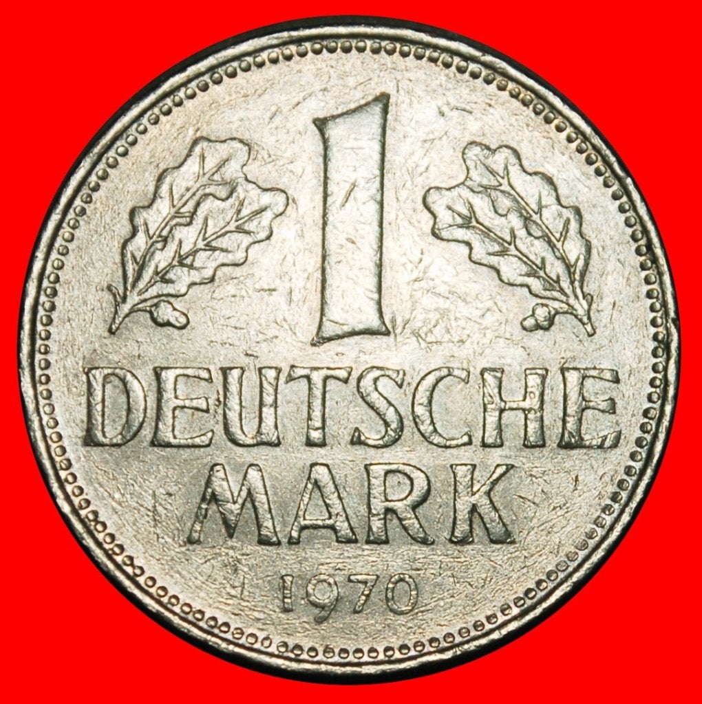 Ⰺ NOT COMMUNIST (1950‑2001): GERMANY 1 MARK 1970G BADEN-, Ophalen of Verzenden, Duitsland, Losse munt