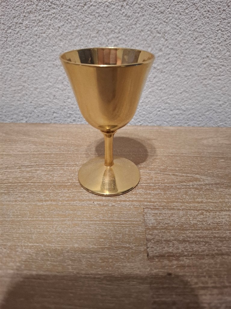 Elegant likeur-/schnapsglas, verguld met goud., Glas of Glazen, Vintage, Ophalen of Verzenden, Zo goed als nieuw