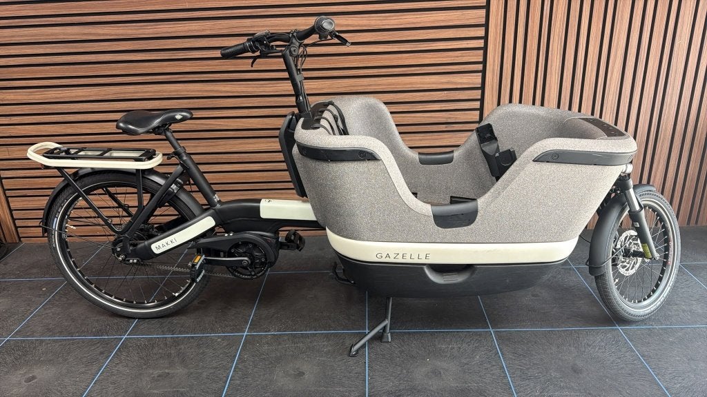 Gazelle Makki elektrische bakfiets - Bosch 500Wh – Enviolo, Ophalen, Elektrisch, Zo goed als nieuw, 2 kinderen