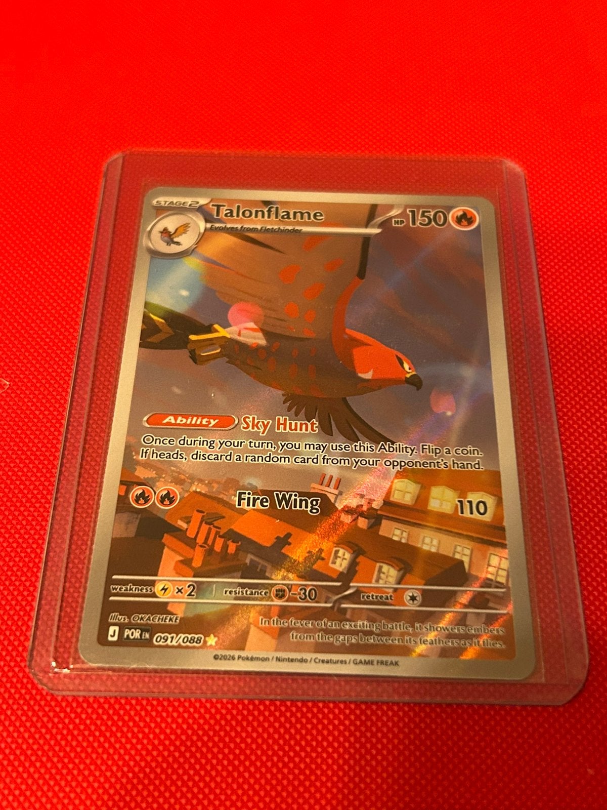 Talonflame (091/088) Pokemon kaart Perfect Order, Ophalen of Verzenden, Zo goed als nieuw