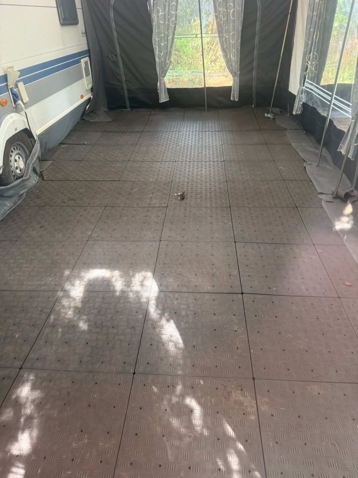 vloer tegels vlonde tegels voortent / luifel tegels, Tuin en Terras, Terrasdelen en Vlonders, Ophalen, Gebruikt, Kunststof