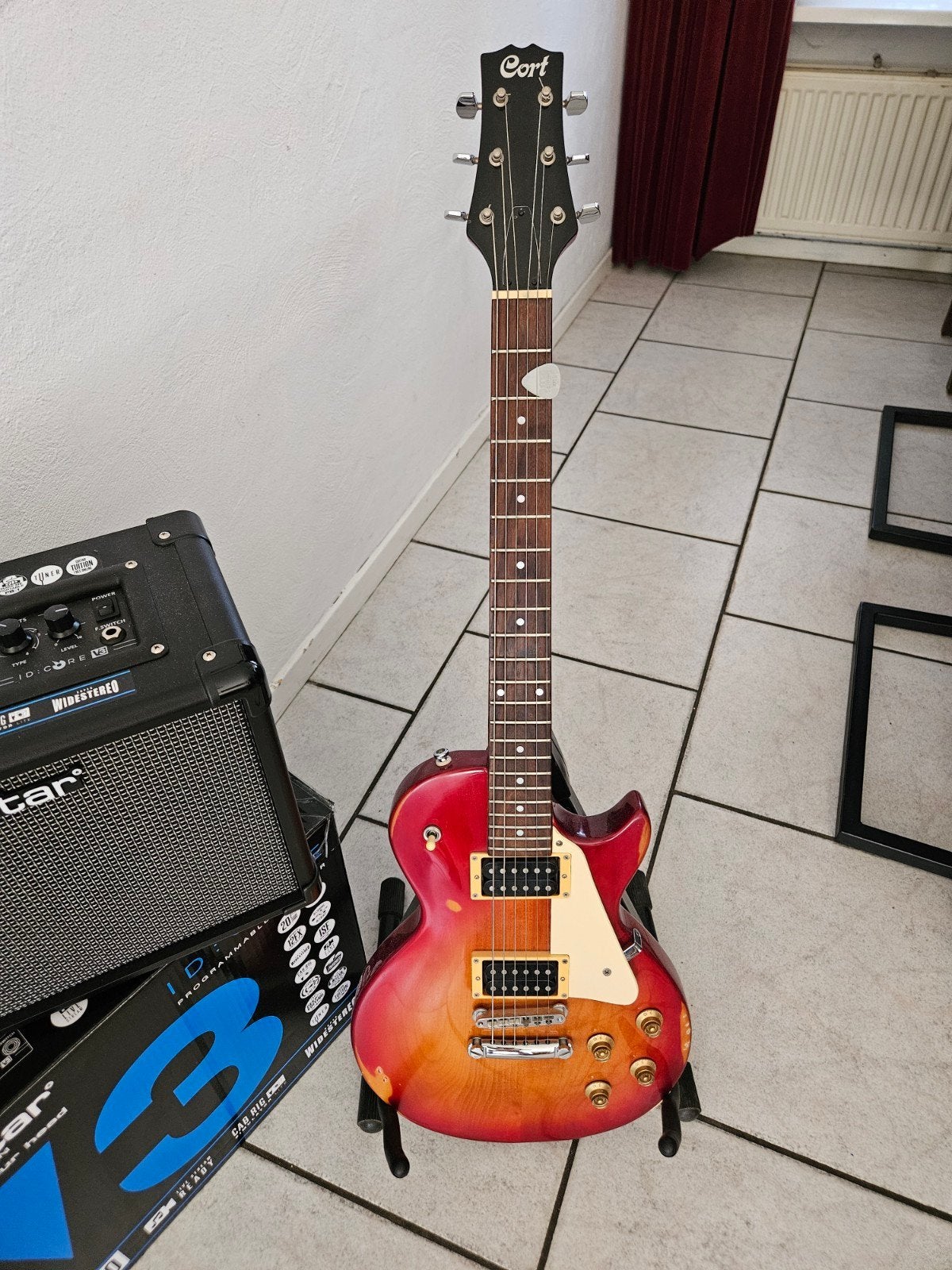 Cort Les Paul gitaar met versterker, Ophalen of Verzenden, Nieuw, Solid body, Met versterker
