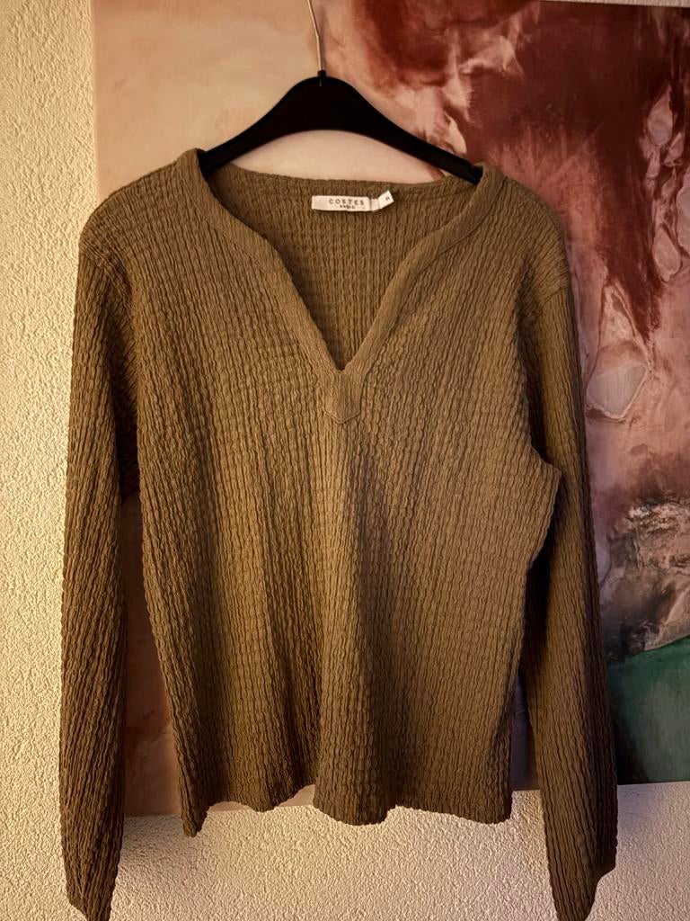 Costes Blouse Maat M 38 Taupe Leverkleur, Verzenden, Zo goed als nieuw, Maat 38/40 (M), Bruin