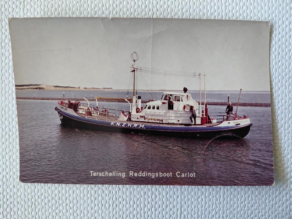 Terschelling, Reddingsboot Carlot, gelopen, st. Midsland '65, Verzenden, 1960 tot 1980, Gelopen, Voertuig