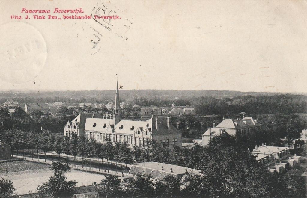 Beverwijk Panorama 1909, Ophalen of Verzenden, Voor 1920, Gelopen, Noord-Holland