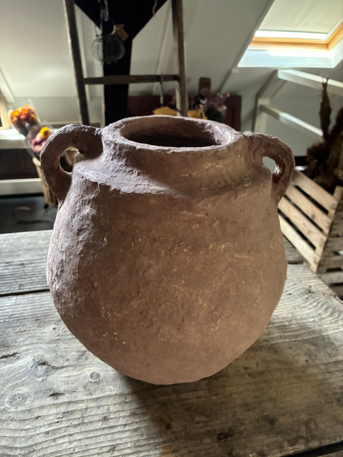 Papier mache kruik, Ophalen of Verzenden, Zo goed als nieuw, Roze