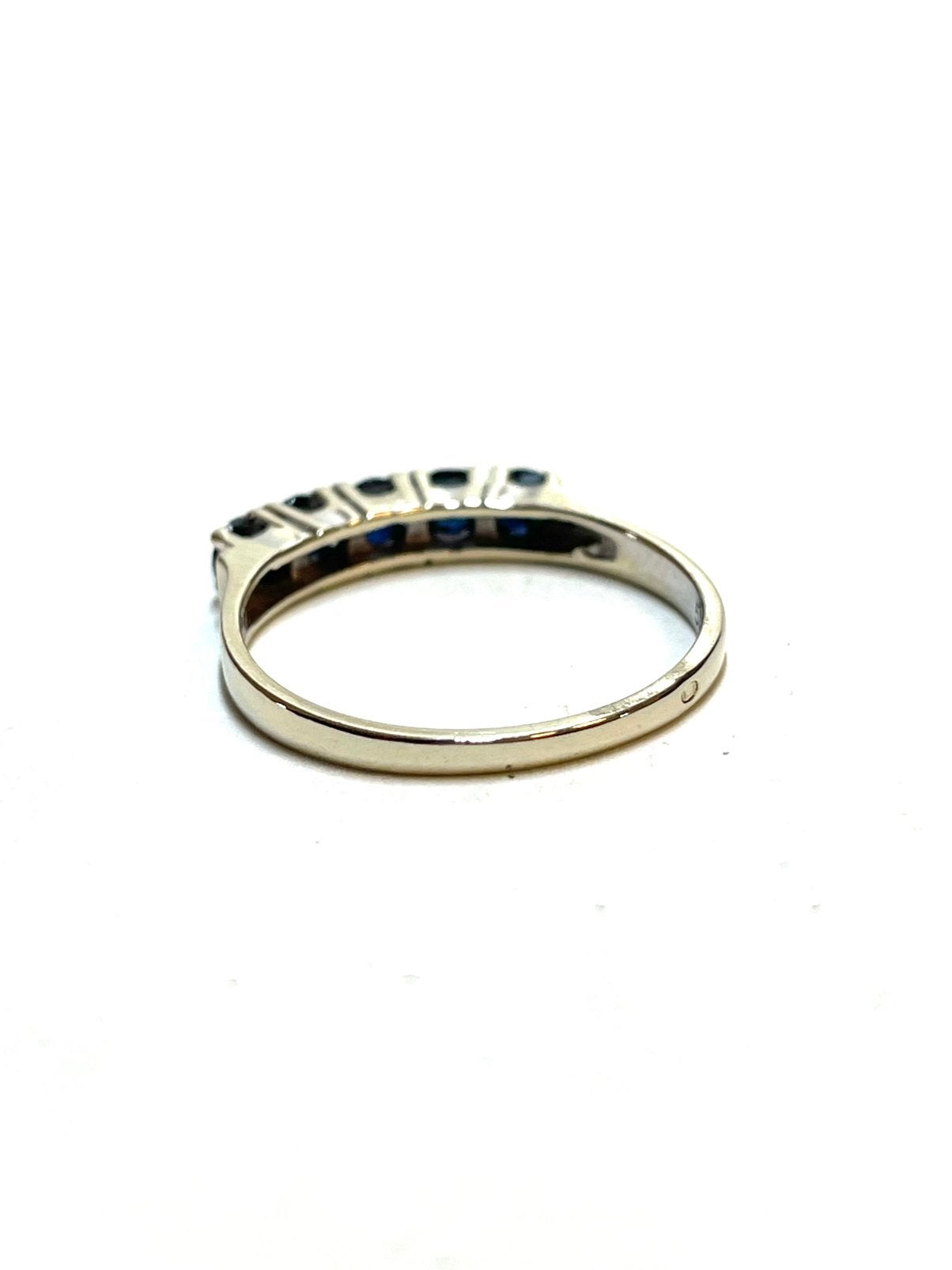 14k witgouden ring met saffier, Sieraden, Tassen en Uiterlijk, Ringen, 18 tot 19, -, -, Ophalen of Verzenden