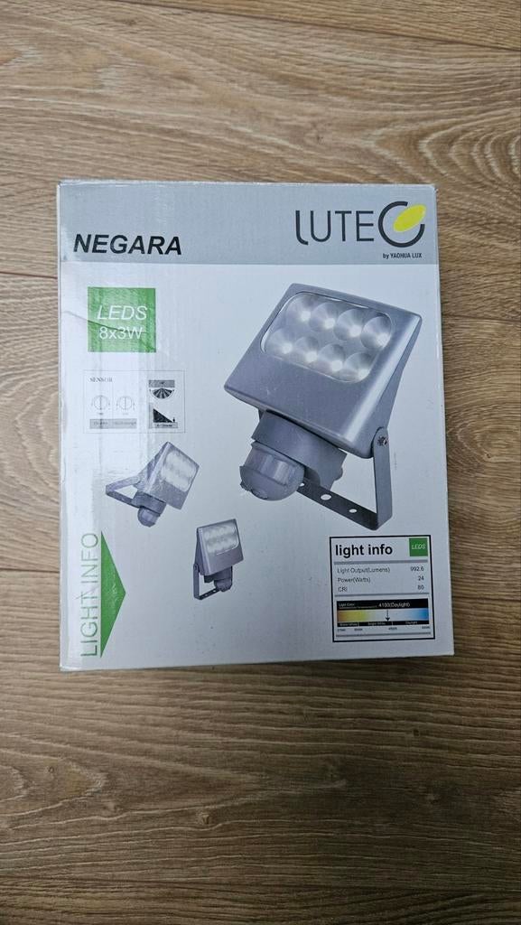 Lutec Negara LED Buitenlamp met Bewegingssensor, Ophalen of Verzenden, Nieuw, Modern, functioneel