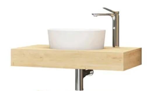 Wastafel - Planchet in Eikenlook - 100% waterproof, Ophalen of Verzenden, Nieuw, Wastafel