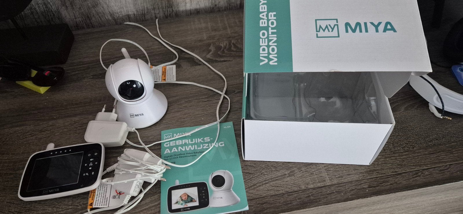 My Miya Video Babyfoon met Camera en Terugspreekfunctie, Ophalen of Verzenden, Zo goed als nieuw, 250 meter of meer, Camera