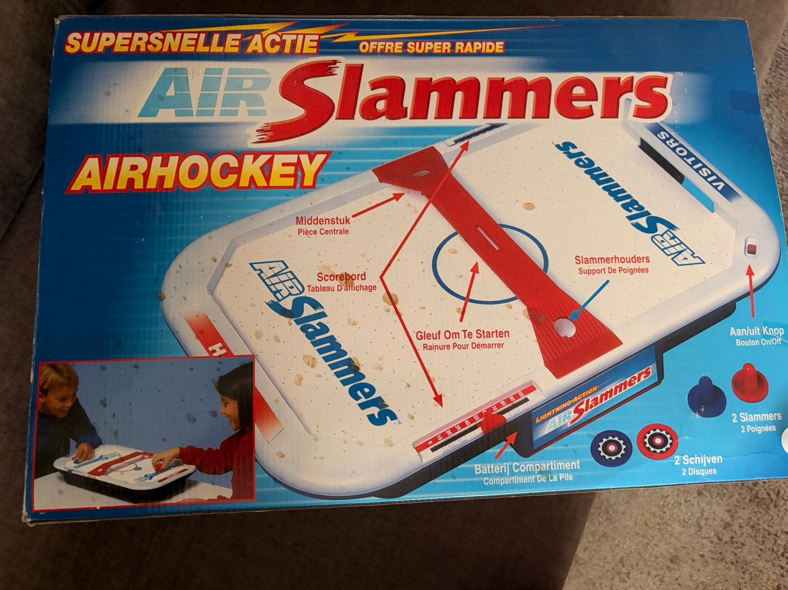Super leuke airhockey tafel, ideaal voor thuis of camping, Ophalen, Zo goed als nieuw, Elektrisch, Overige merken