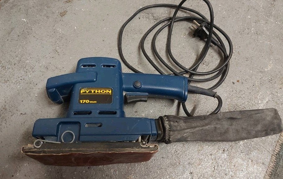Python Vlakschuurmachine Type AS 170 PD - 170W, Doe-het-zelf en Verbouw, Ophalen of Verzenden, Gebruikt, Minder dan 600 watt, Vlakschuurmachine