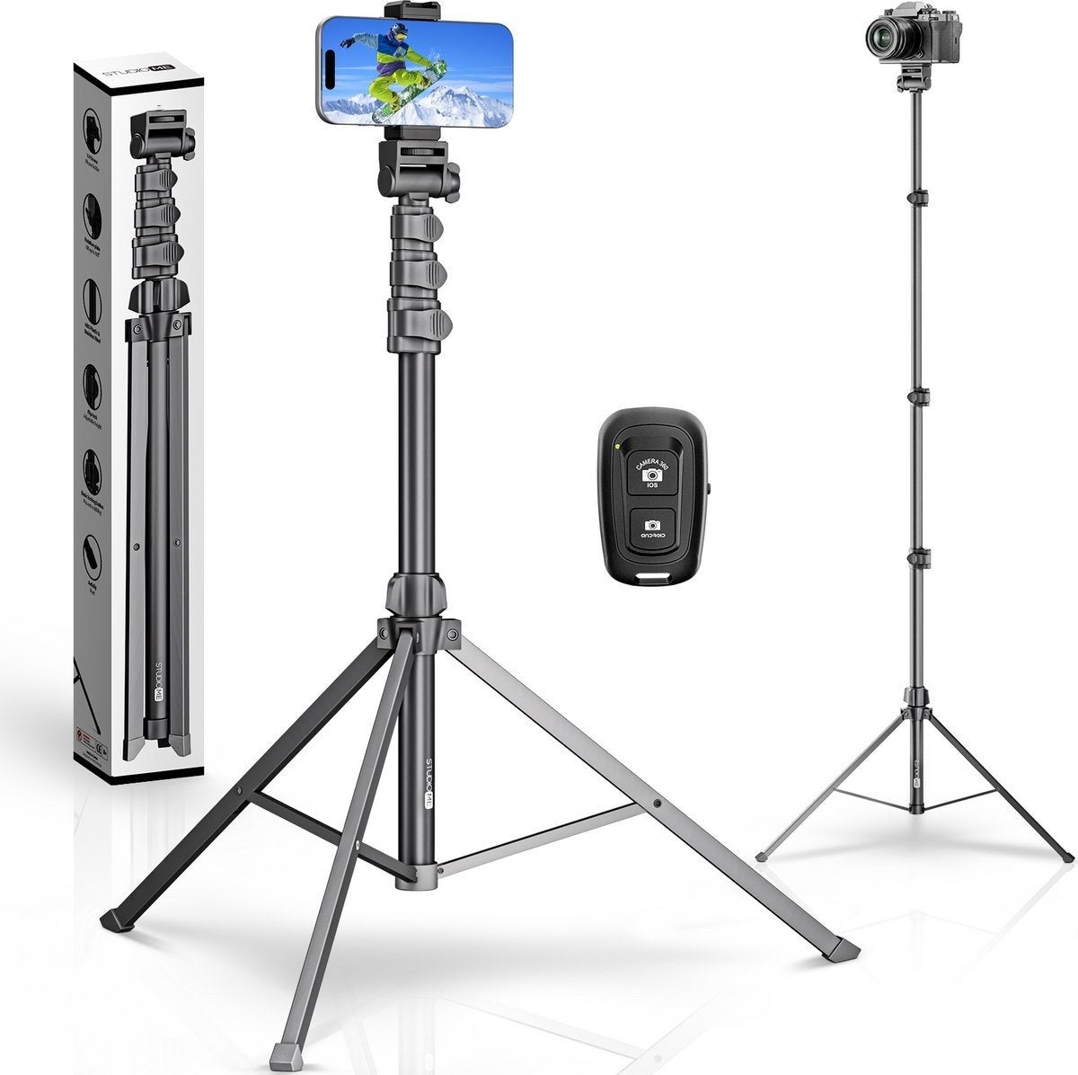 Telefoon statief/ Selfie stick, Ophalen, Zo goed als nieuw, Driepoot