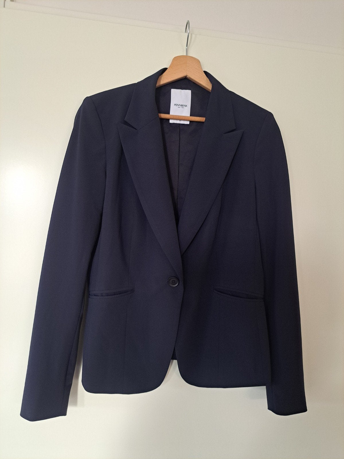 Penn & Ink N.Y. Donkerblauw Jasje Maat M, Maat 38/40 (M), Blauw, Zo goed als nieuw, Jasje