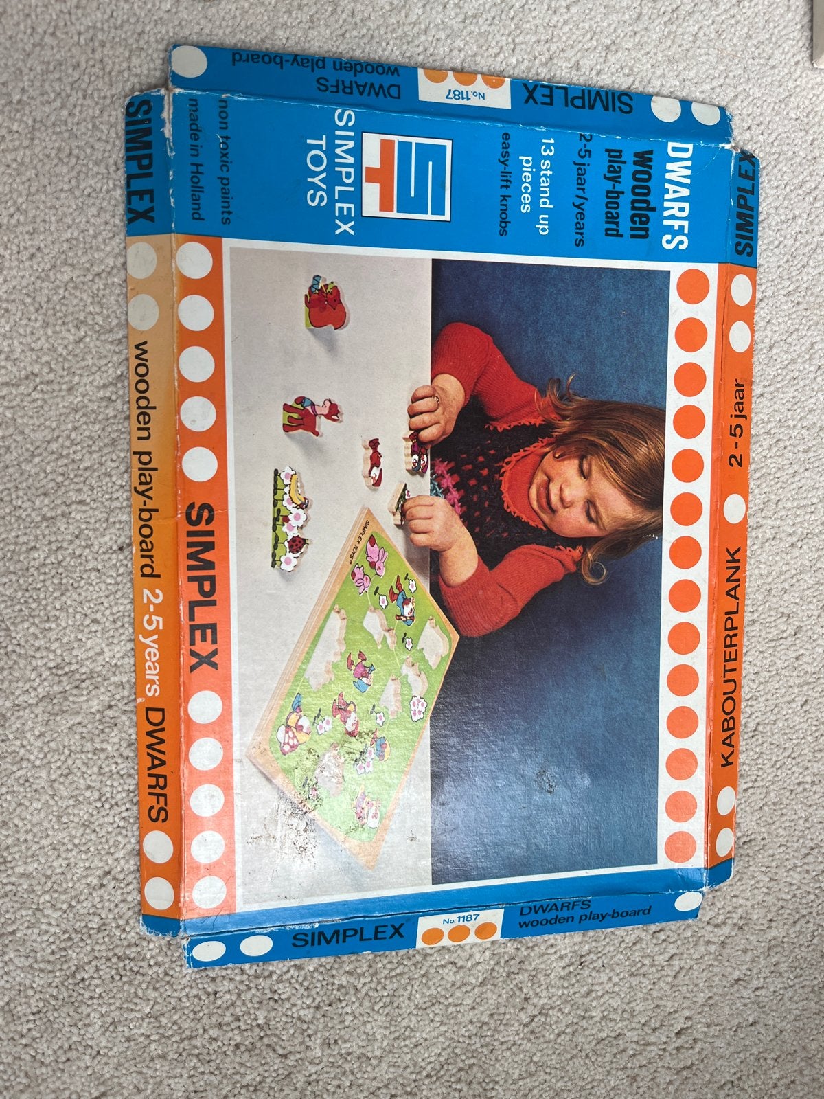 Simplex Toys Dwergen Houten Inlegpuzzel 2-5 jaar, Ophalen of Verzenden, Gebruikt, Overige typen