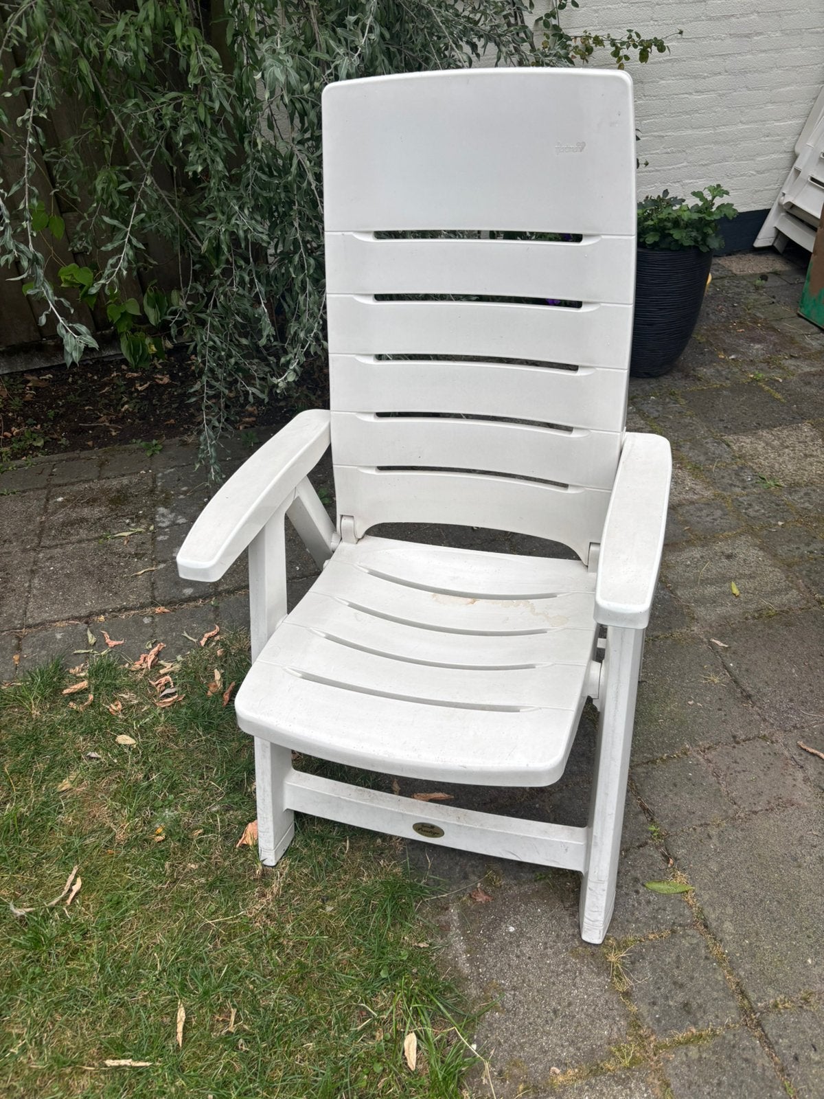 Hartman tuinstoelen set van 4 verstelbaar met kussen, Ophalen, Gebruikt, Kunststof, Verstelbaar