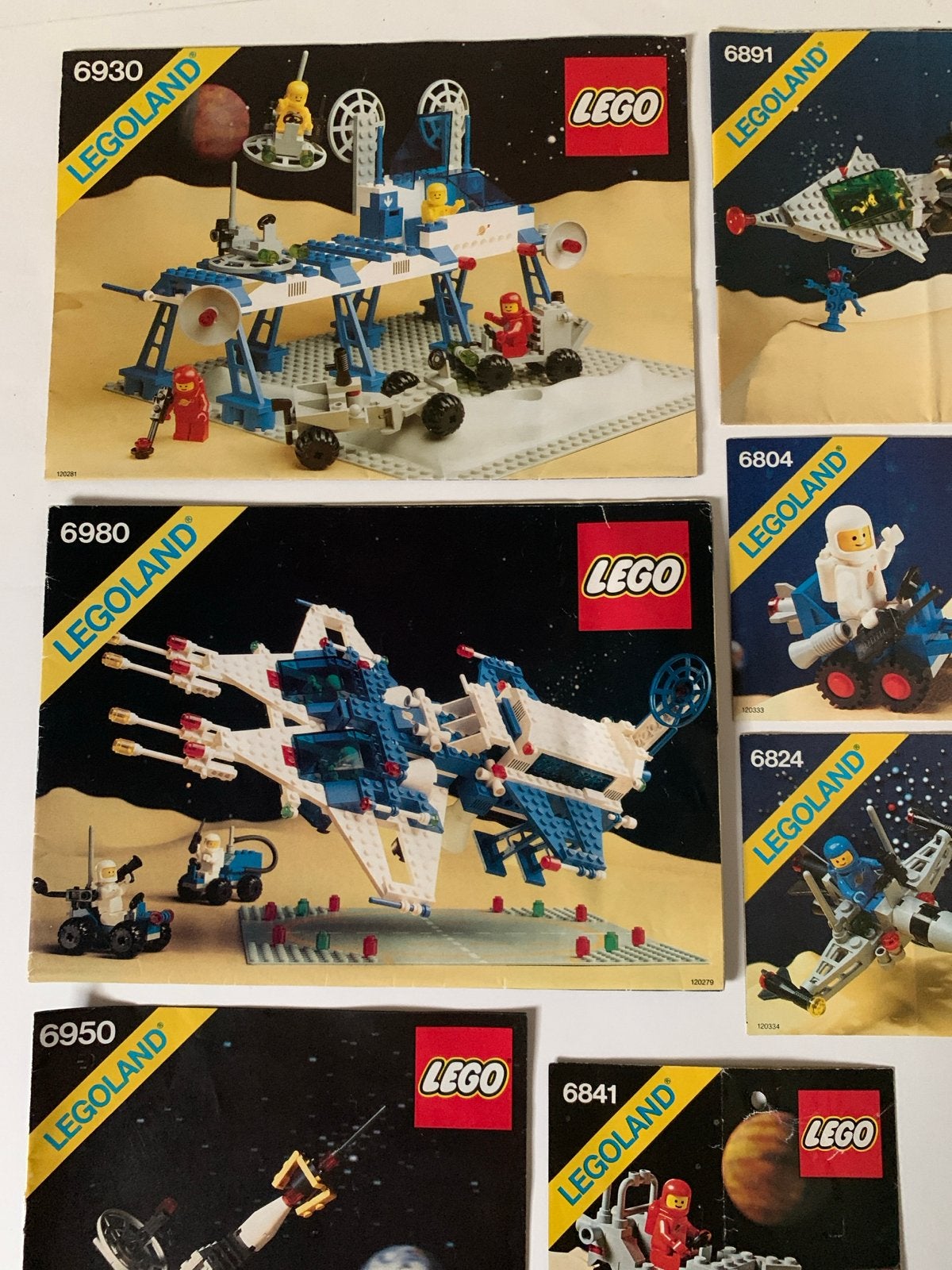 Lego Legoland Space instructieboekjes (7 stuks), Gebruikt, Lego, Overige typen, Ophalen of Verzenden