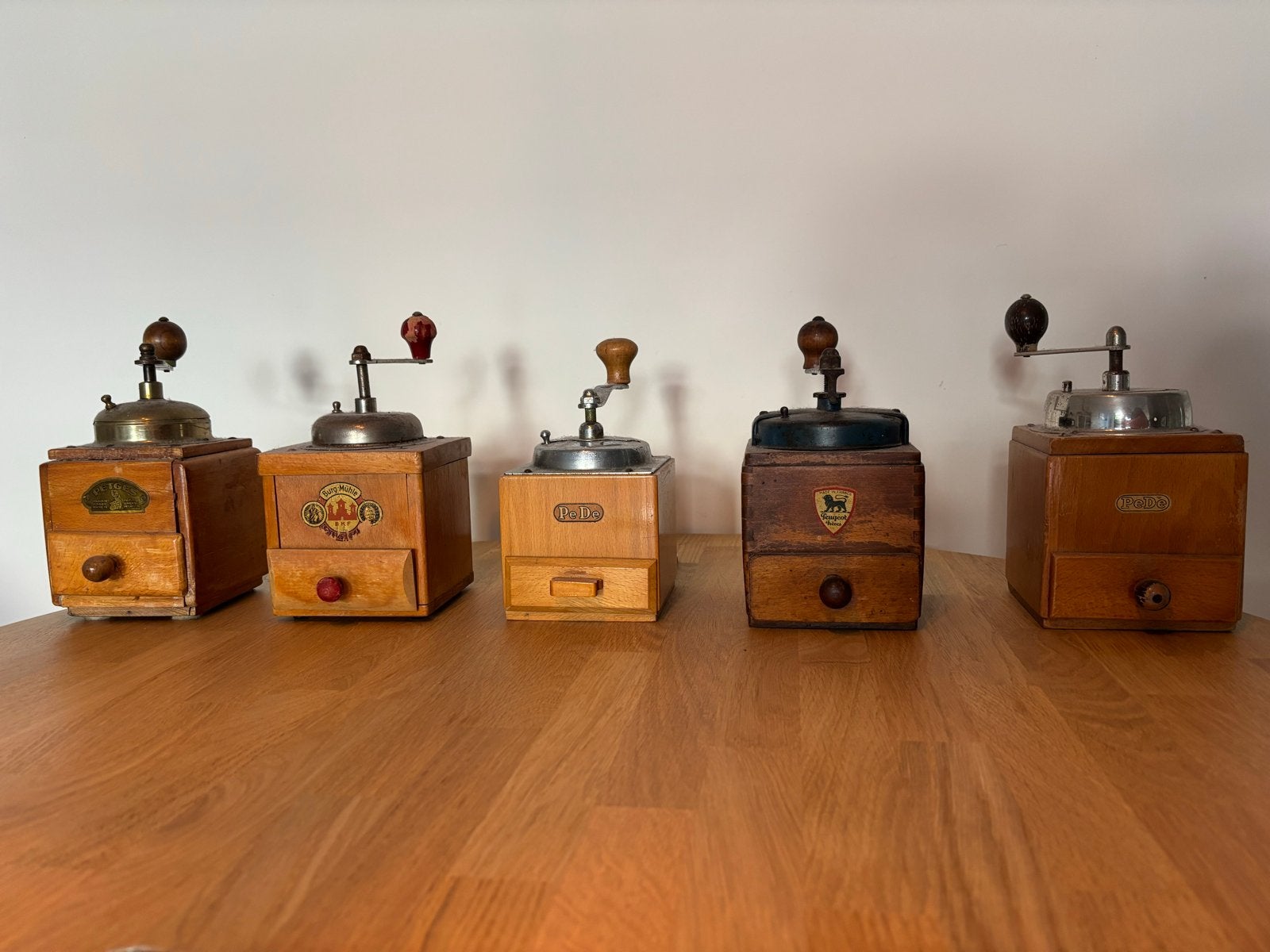 Collectie van Antieke Koffiemolens - Diverse Merken, Ophalen