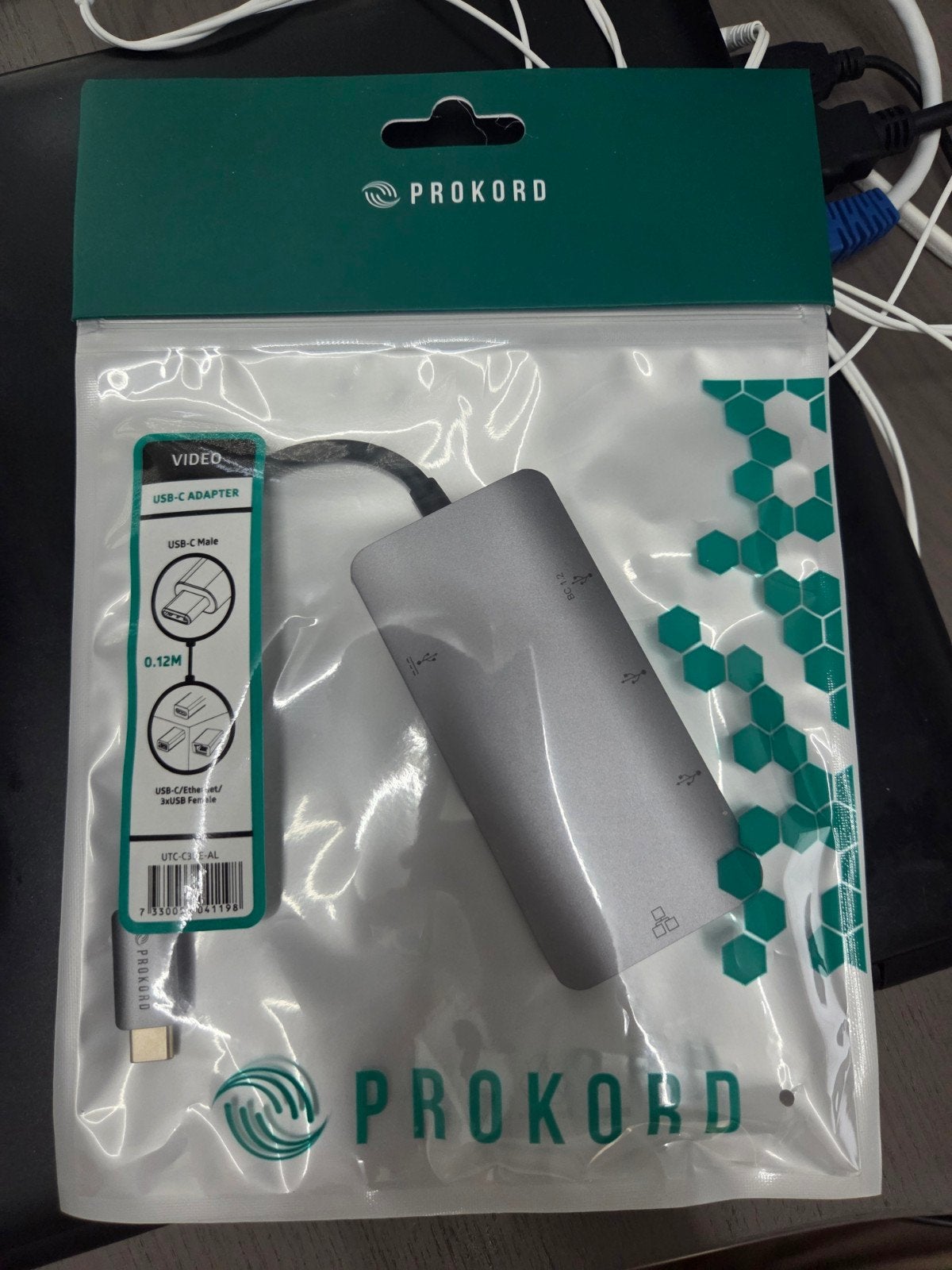 Prokord USB-C Hub – Ethernet + 3 USB – NIEUW, Nieuw, Ophalen of Verzenden, Laptop, PROKORD