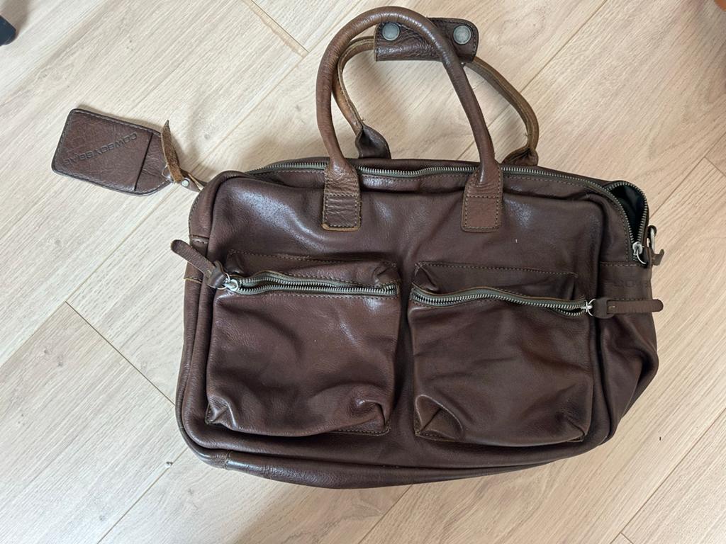 Cowboysbag Leren Handtas/Schoudertas/Luiertas Bruin, Ophalen of Verzenden, Gebruikt, Bruin, Handtas