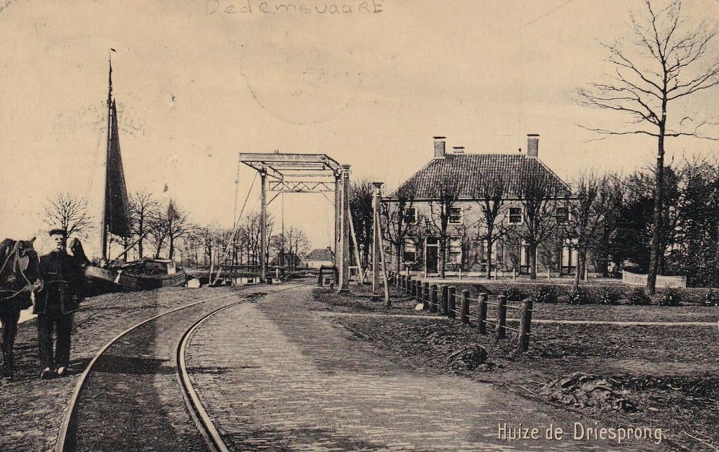 Dedemsvaart, Fotokaart, 1909., Verzenden, Voor 1920, Gelopen, Overijssel