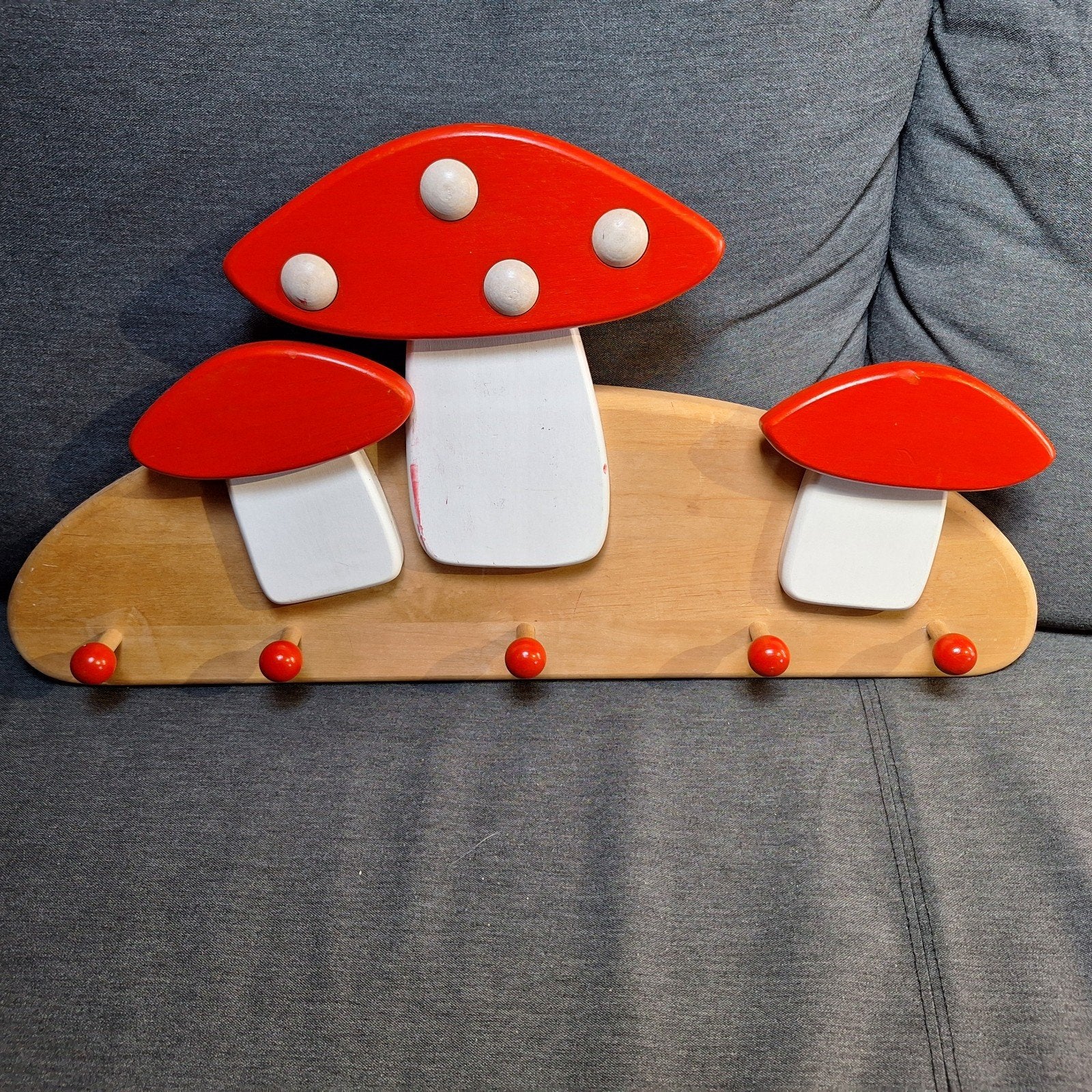 Paddestoel kapstok, Rood, Ophalen, Gebruikt, Kapstokje