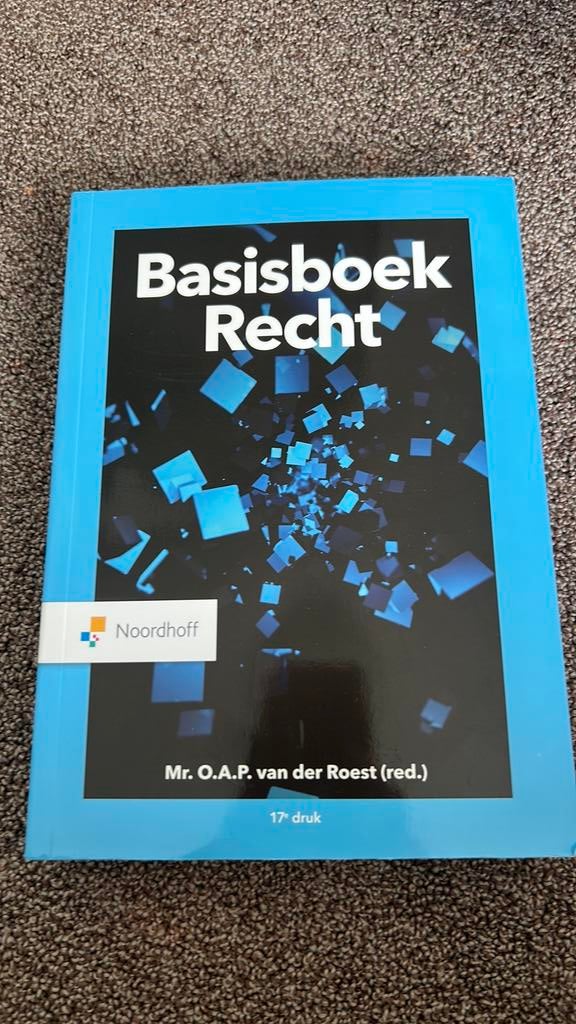 Basisboek Recht 17e druk, Ophalen of Verzenden, Zo goed als nieuw, Economie en Marketing