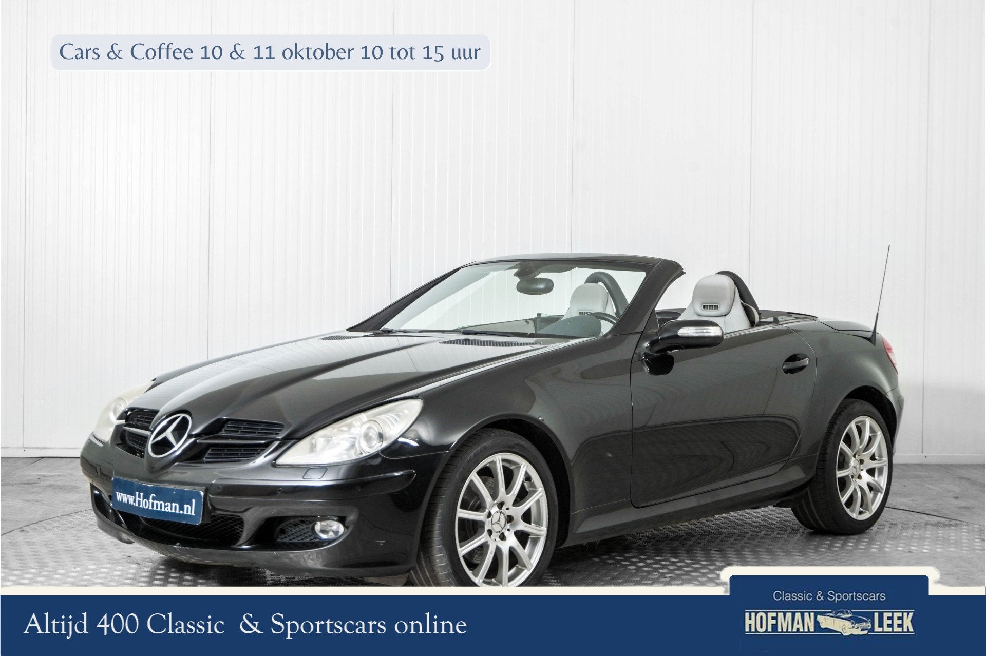 Mercedes-Benz SLK 280 V6 automaat airscarf (bj 2005), Automaat, Gebruikt, Cabriolet, Zwart