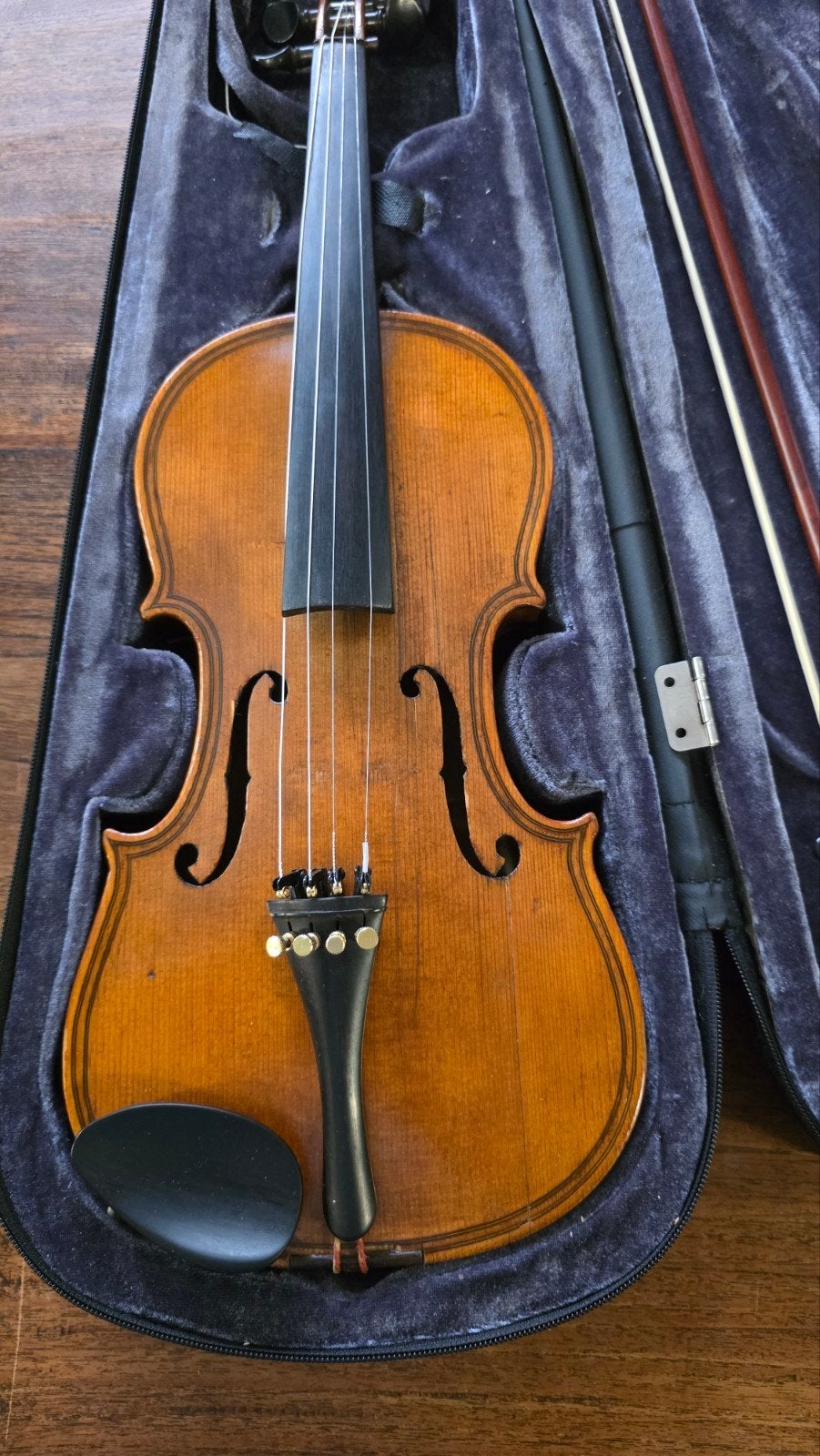 4 violen in koffer, Muziek en Instrumenten, Ophalen, Zo goed als nieuw, 4/4-viool