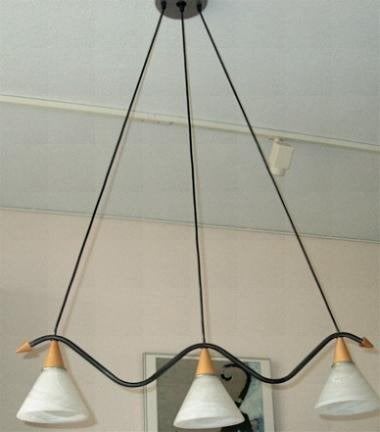 Hanglamp voor boven eetkamer tafel, Ophalen, Glas, E14 (klein)