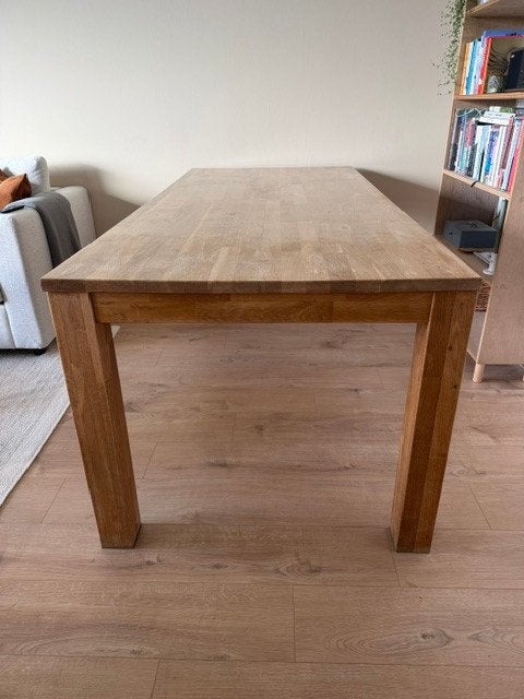Robuuste eettafel van massief hout - 200 x 80 cm, Ophalen, Modern landelijk, 200 cm of meer, 50 tot 100 cm
