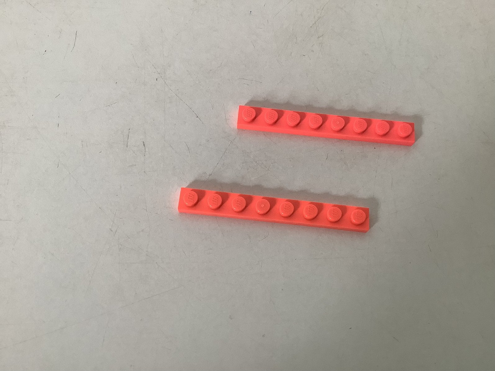Lego plaat 1x8 koraal, Ophalen of Verzenden, Gebruikt, Losse stenen, Lego
