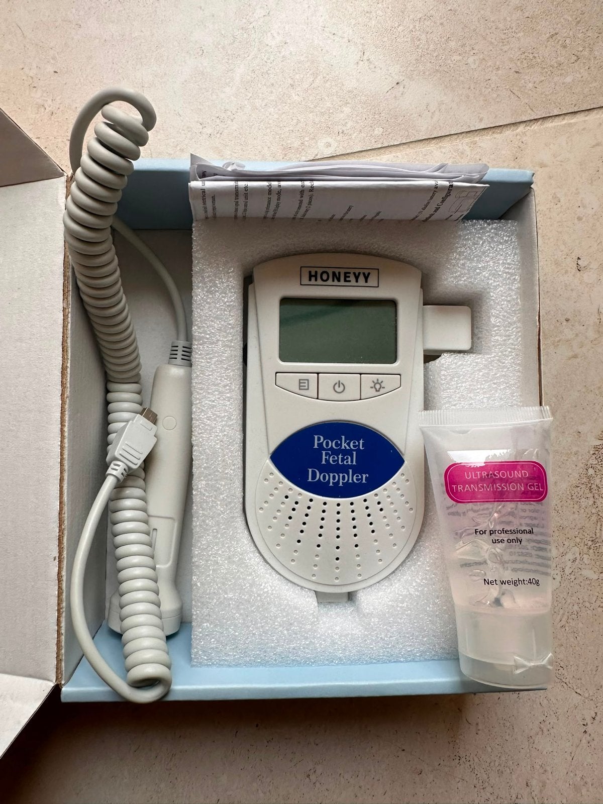 HONEEY Pocket Foetale Doppler - Luister naar hartslag baby, Ophalen of Verzenden, Zo goed als nieuw