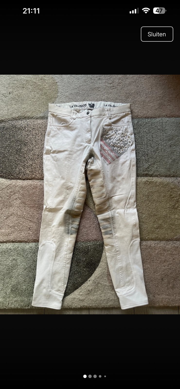 La Valencio wedstrijd broek, Ophalen of Verzenden, Zo goed als nieuw, Maat 38/40 (M), Lang