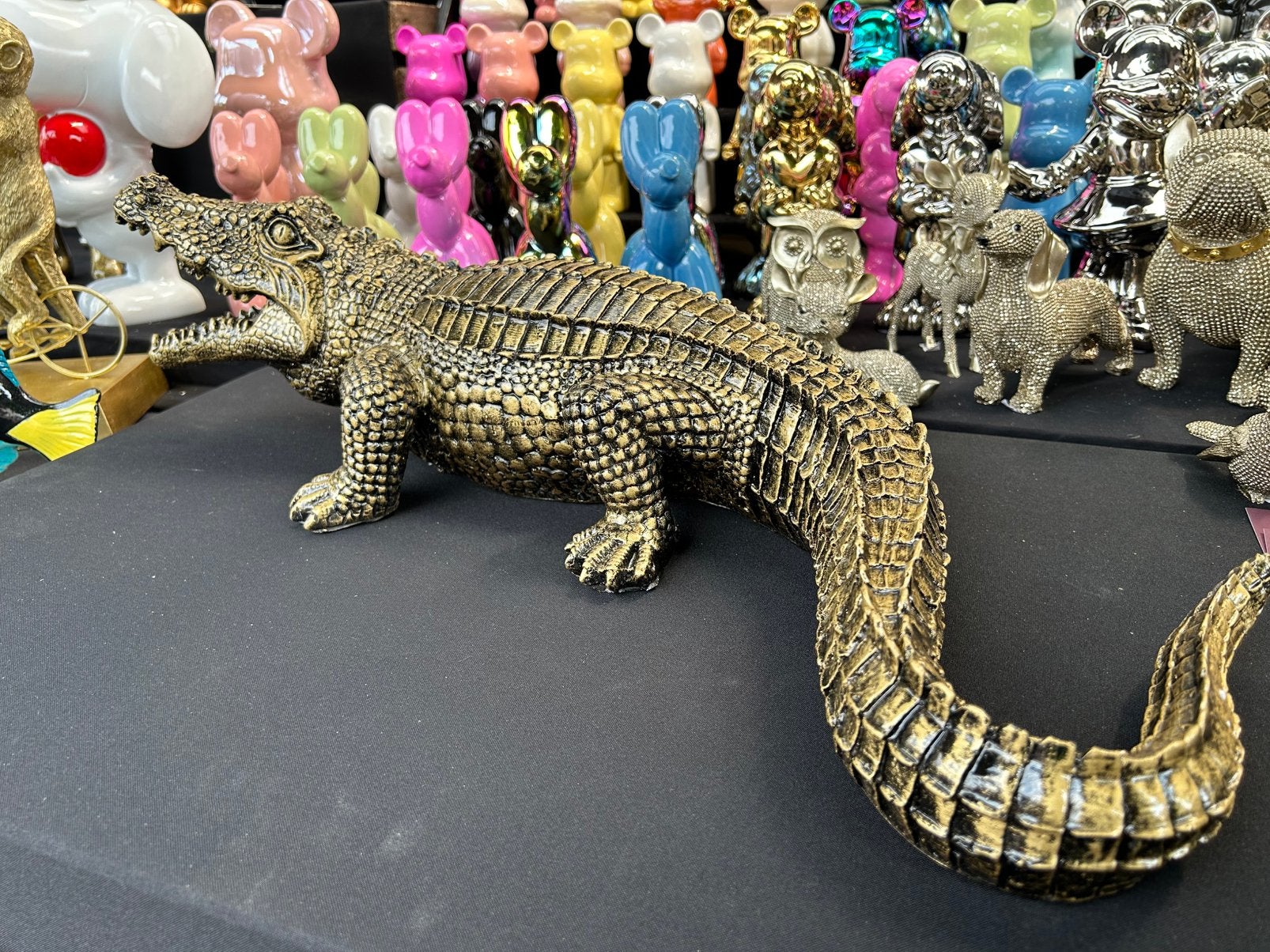 Krokodil goud - decoratie - Shabella-deco, Shabella, Nieuw, Ophalen of Verzenden, Goud