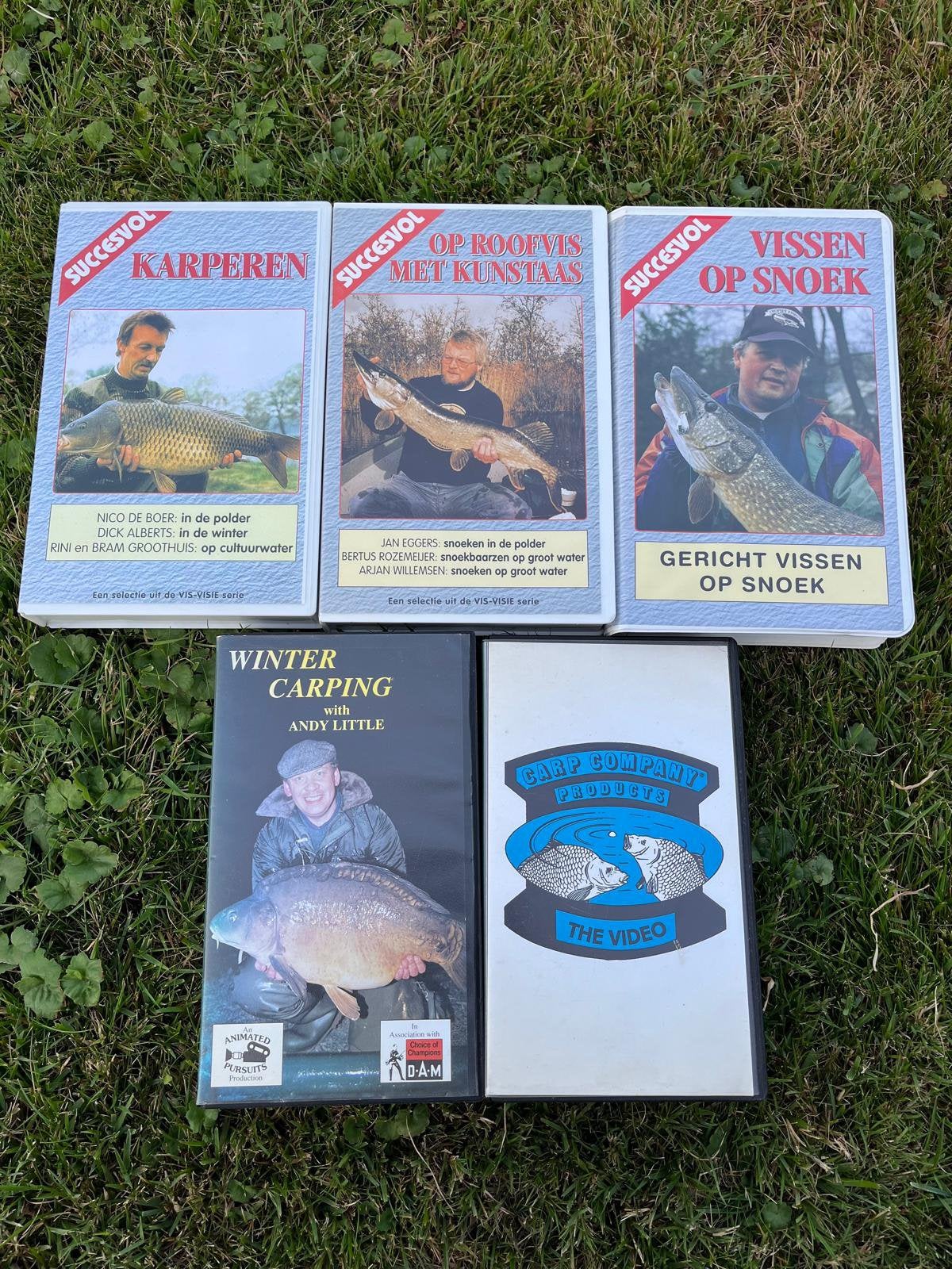VHS videobanden karpervissen - roofvis, Ophalen, Zo goed als nieuw, Overige typen