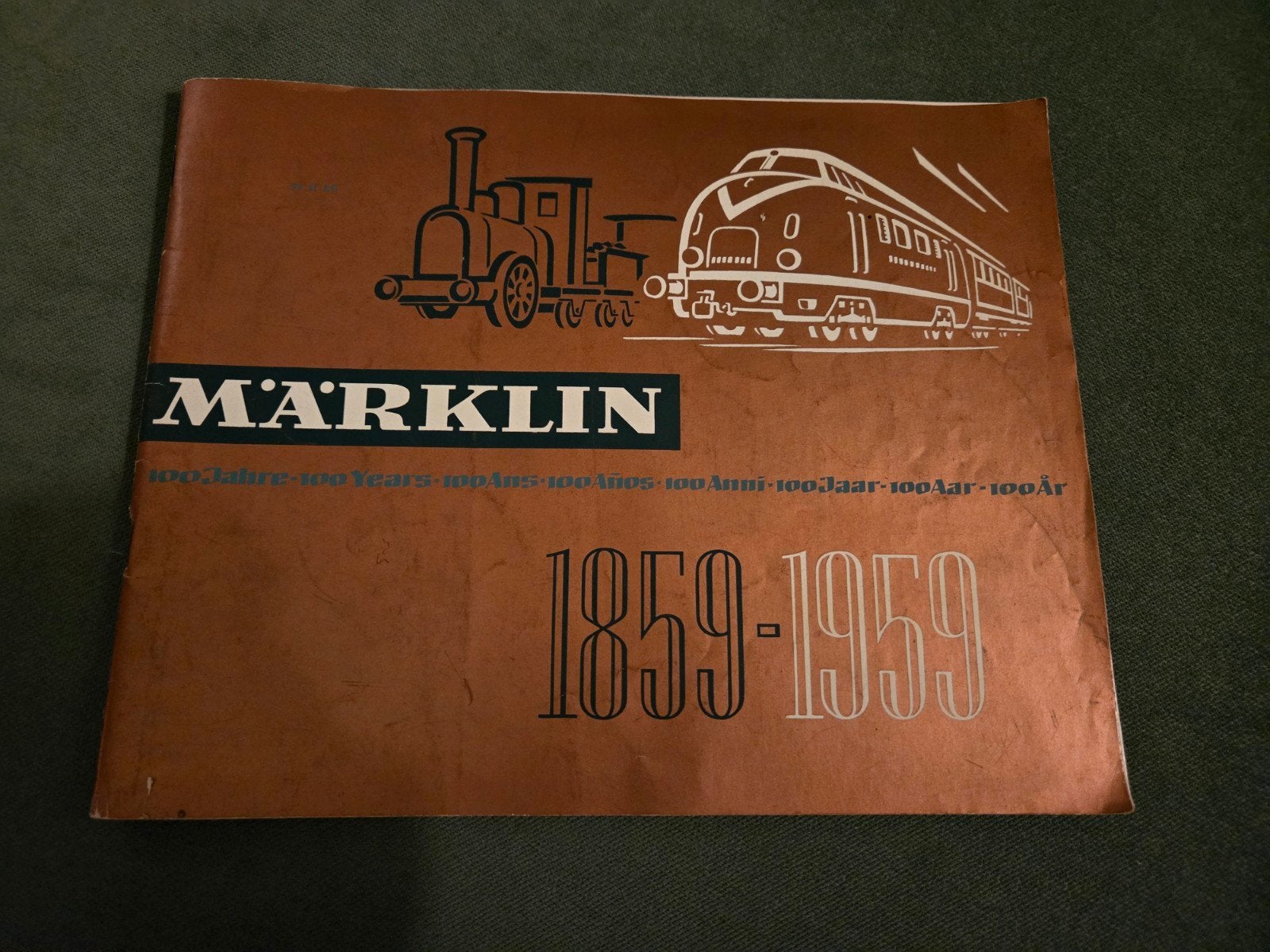 100 jaar Märklin jubileumcatalogus uit 1959, Ophalen of Verzenden, Gebruikt, Boek, Tijdschrift of Catalogus, Märklin
