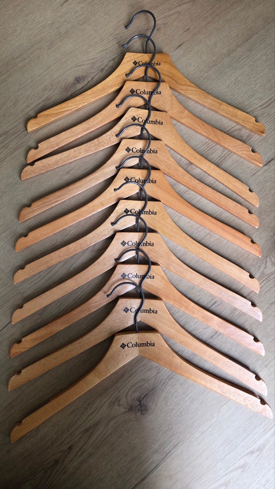 10x Houten kledinghangers Columbia, Ophalen of Verzenden