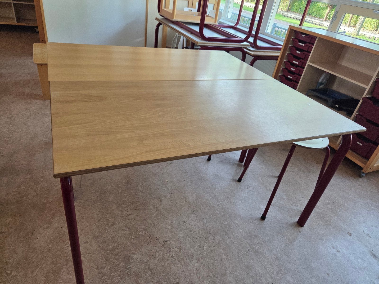 Stevige Schilte werktafel - Ideaal voor school of atelier, Ophalen, Gebruikt, 100 tot 150 cm, Minder dan 100 cm