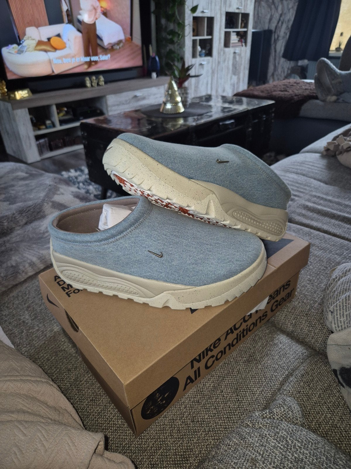 NIKE ACG RUFUS INSTAPPERS  blauw maat 43 nieuw in doos, Ophalen of Verzenden, Nieuw, Blauw, Loafers