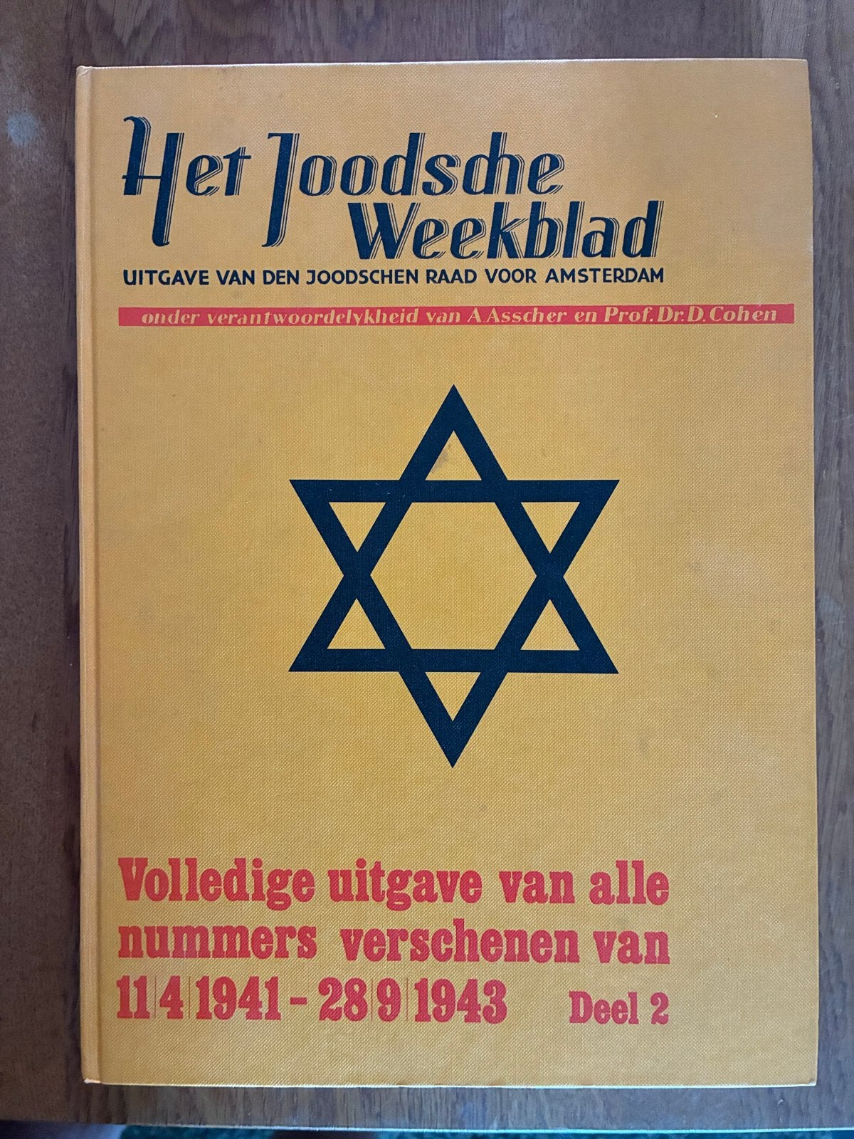 Het Joodsche Weekblad - Volledige uitgave 1941-1943 Deel 2, Boeken, Ophalen of Verzenden, Tweede Wereldoorlog, Gelezen, Overige onderwerpen