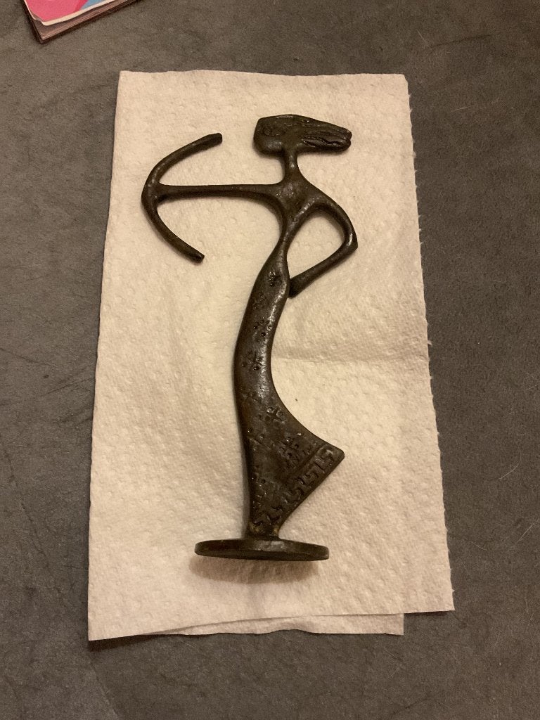 Vintage bronze beeld Artemis, Antiek en Kunst, Ophalen of Verzenden, Brons